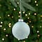 4ct. 3.25" Blue & Silver Snowflake Glass Christmas Ball Ornaments
